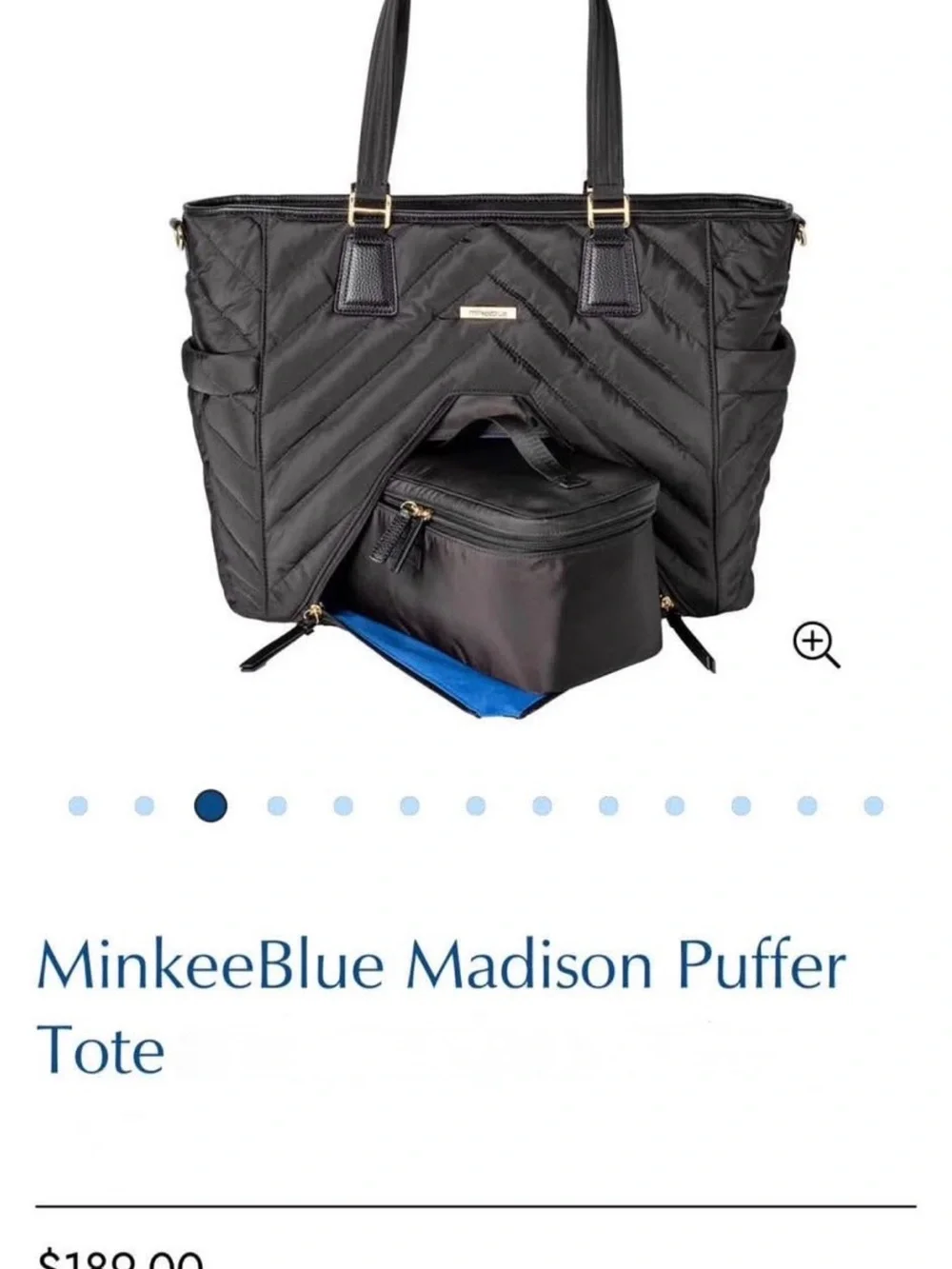 Madison Puffer Tote - Black